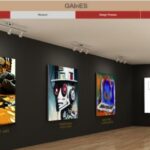 App's Screenshot. Shows three different pictures and a museum map